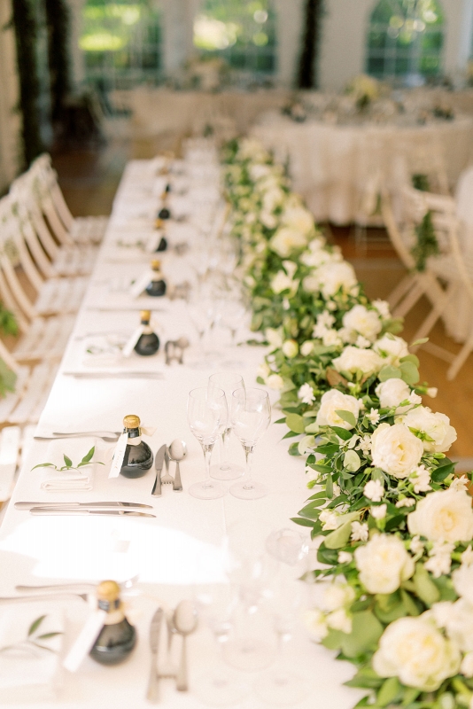chemin de table floral abbaye de talloires